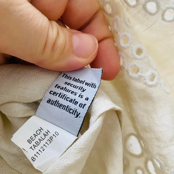 DVF - Linen Eyelet Swim Coverup (Tabalah) - Picture 6 of 8